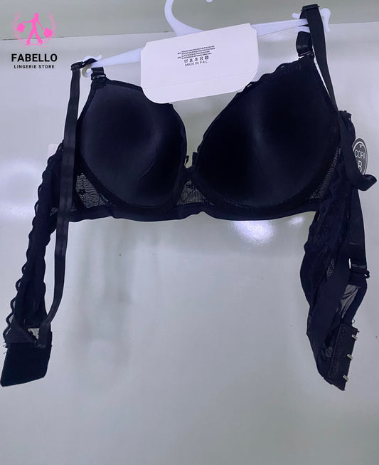 Fabello Double Padded Pushup Bra Black