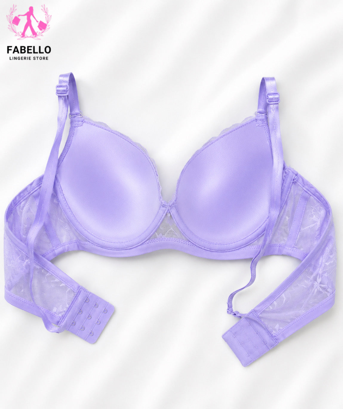Fabello Thin Padded Embroidered Bra for Women