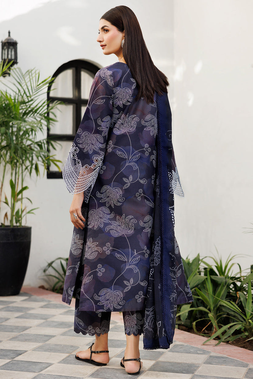 Farasha 3PC Piece Printed Suit Unstitched - Winter Wear