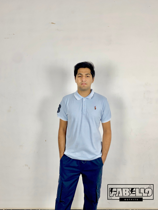 Polo Ralph Lauren Blue Shirt With Zara Trouser - Ice Blue A209