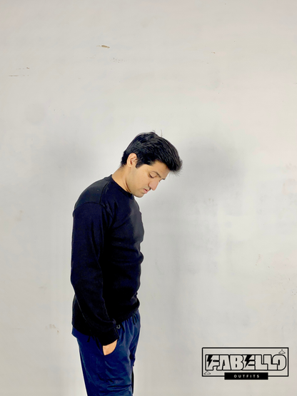 Giordano Black Sweatshirt - Royal Black C105