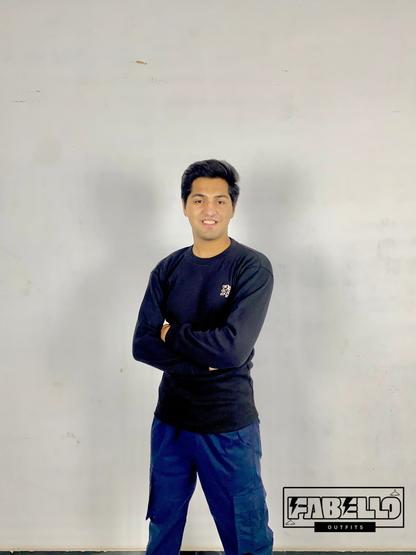 Giordano Black Sweatshirt - Royal Black C105