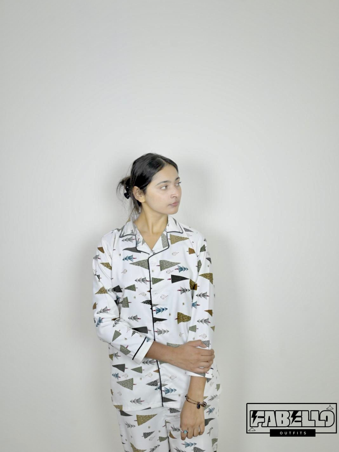 Zara Women’s Tree Print Cotton Night Suit – Stylish & Comfortable Sleepwear in Pakistan