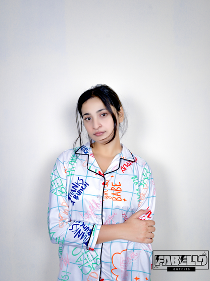 Zara Ladies Night Suit Happy Night