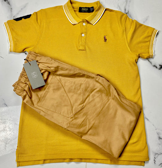 Polo Ralph Lauren Yellow Shirt With Zara Trouser - Mustard Yellow A201