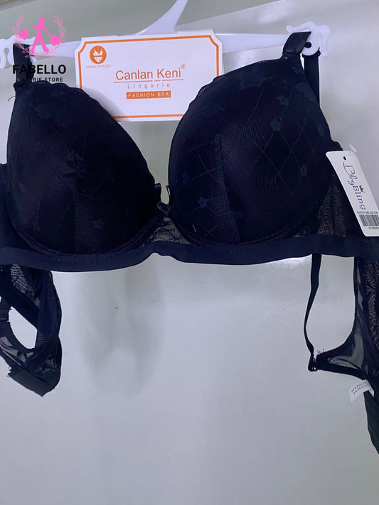 Fabello Double Padded Pushup Bra Black