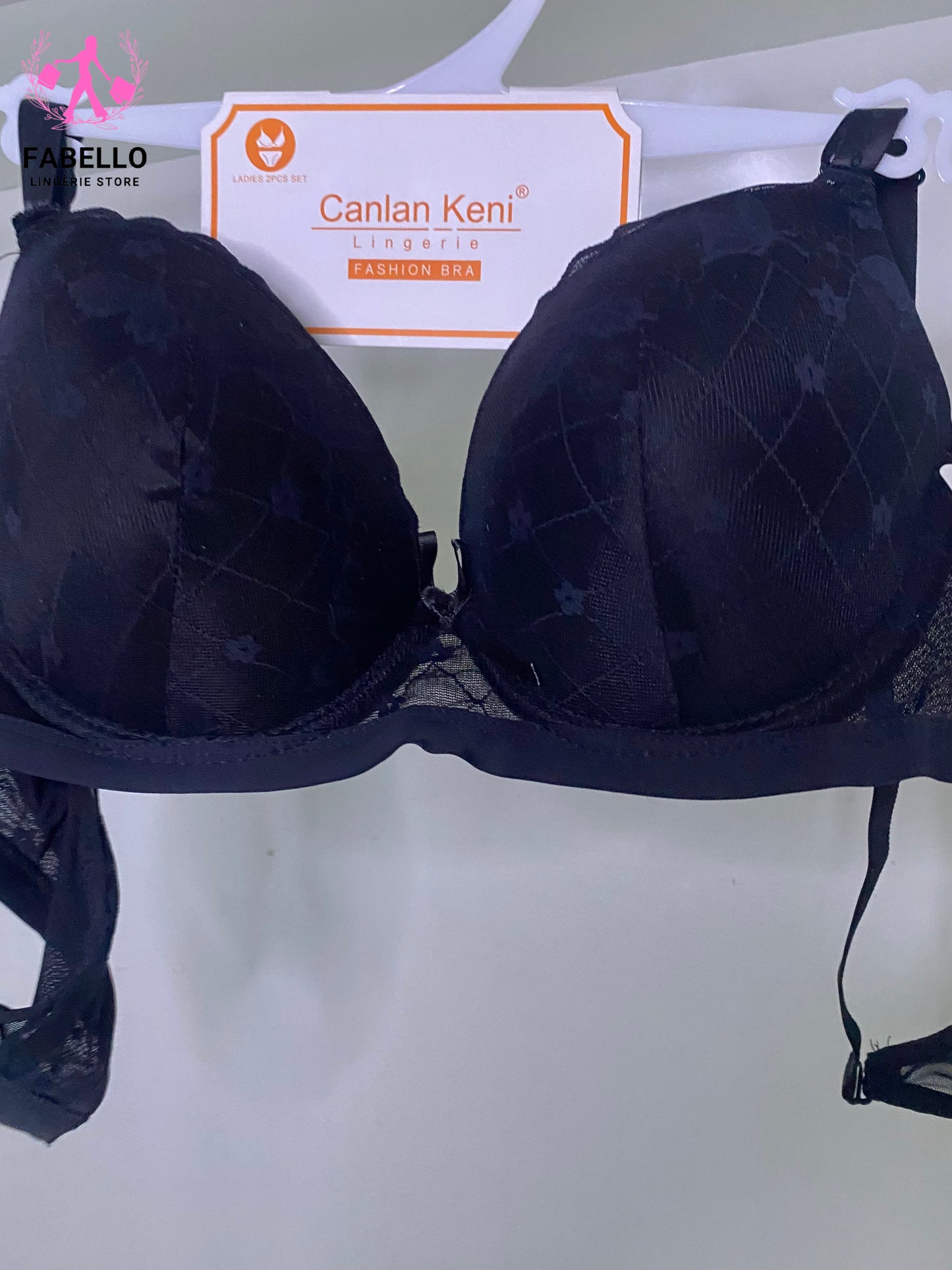 Fabello Double Padded Pushup Bra Black