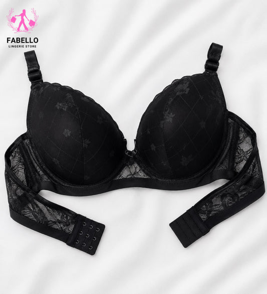 Fabello Double Padded Pushup Bra Black