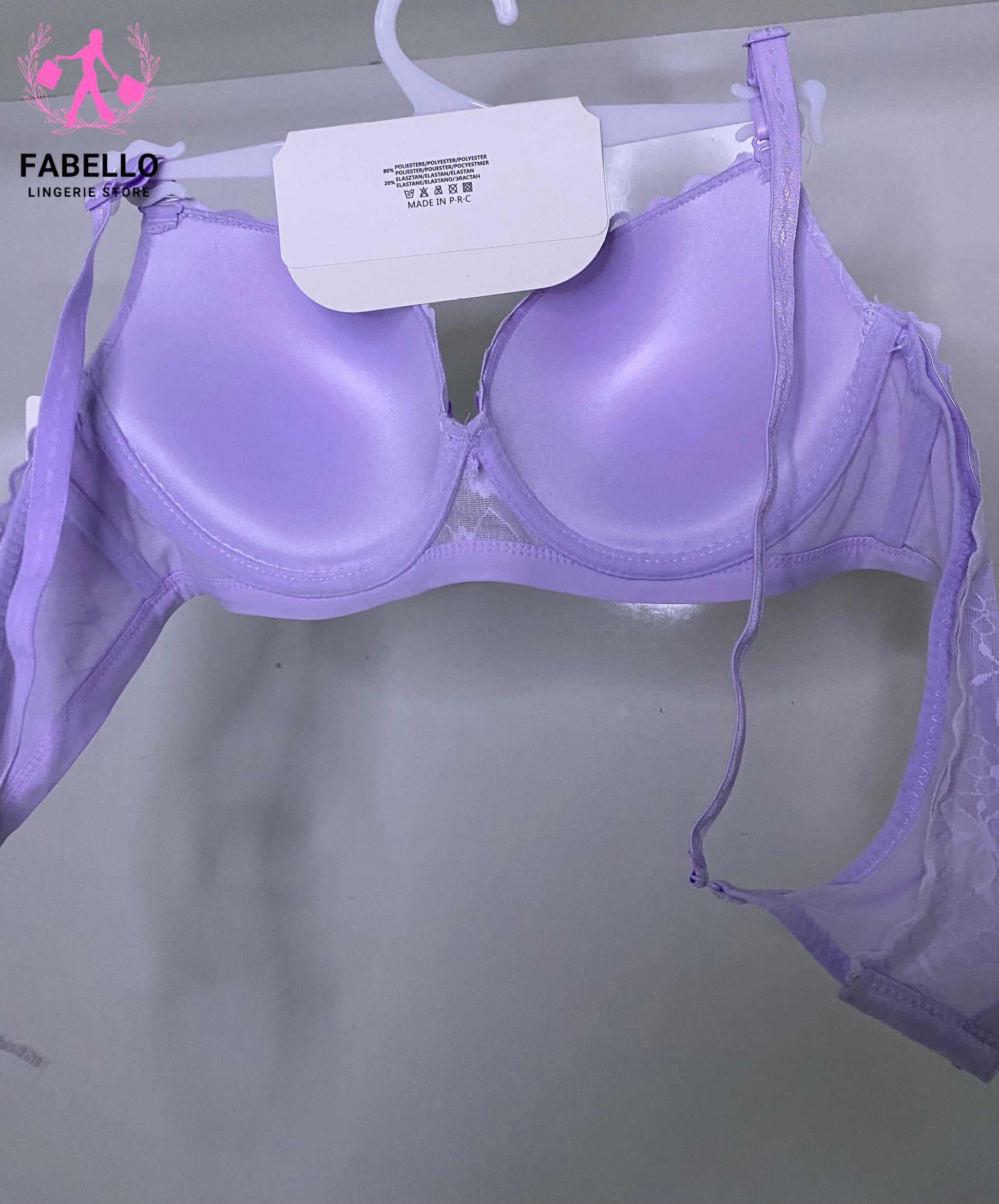 Fabello Thin Padded Embroidered Bra for Women