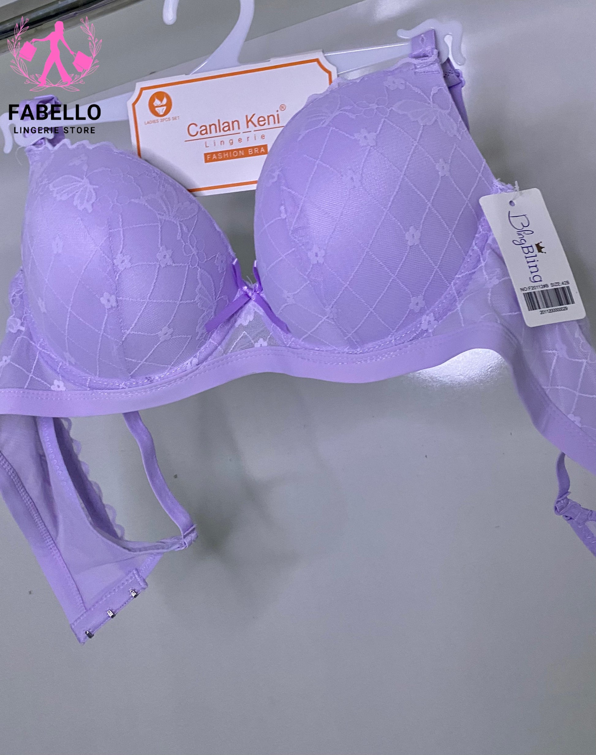 Fabello Thin Padded Embroidered Bra for Women