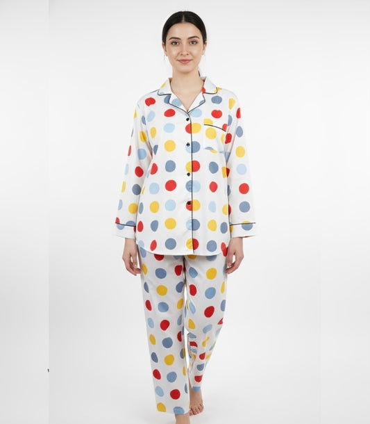 Zara Ladies Polka Dot Nightwear Set | Soft Cotton Sleepwear | Size 1.5