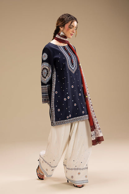 Jazmin 3PC Dhanak Unstitched Embroidered Suit - Winter Wear