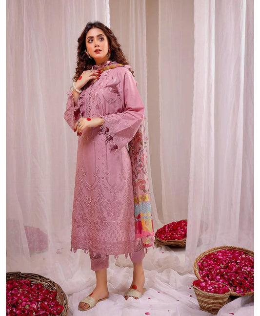 Sapphire 3PC Unstitched Embroidered Suit - Winter Wear