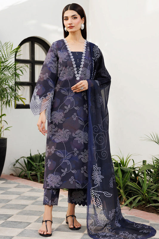 Farasha 3PC Piece Printed Suit Unstitched - Winter Wear