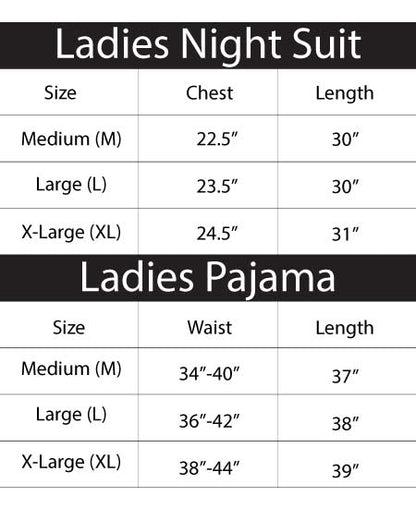 Zara Ladies Night Suit Happy Night