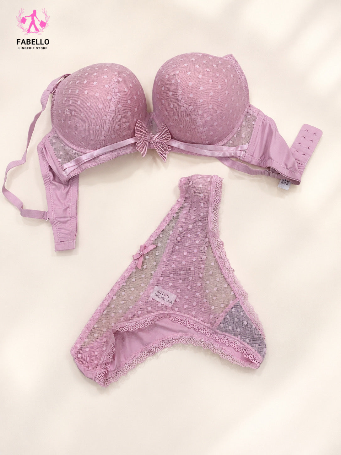 Premium Pink Mesh Lingerie Set for Women