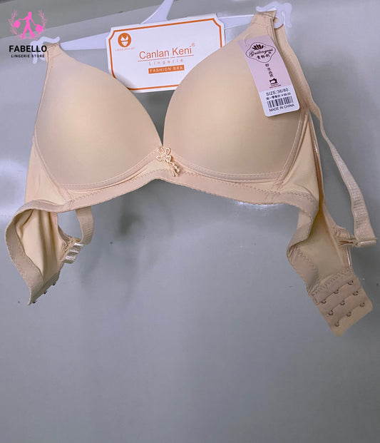 Women’s Daily Wear Wired T-Shirt Bra Beige Color