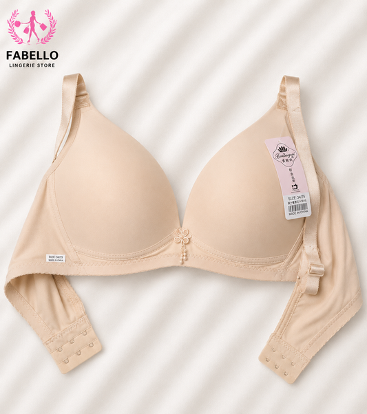 Women’s Daily Wear Wired T-Shirt Bra Beige Color