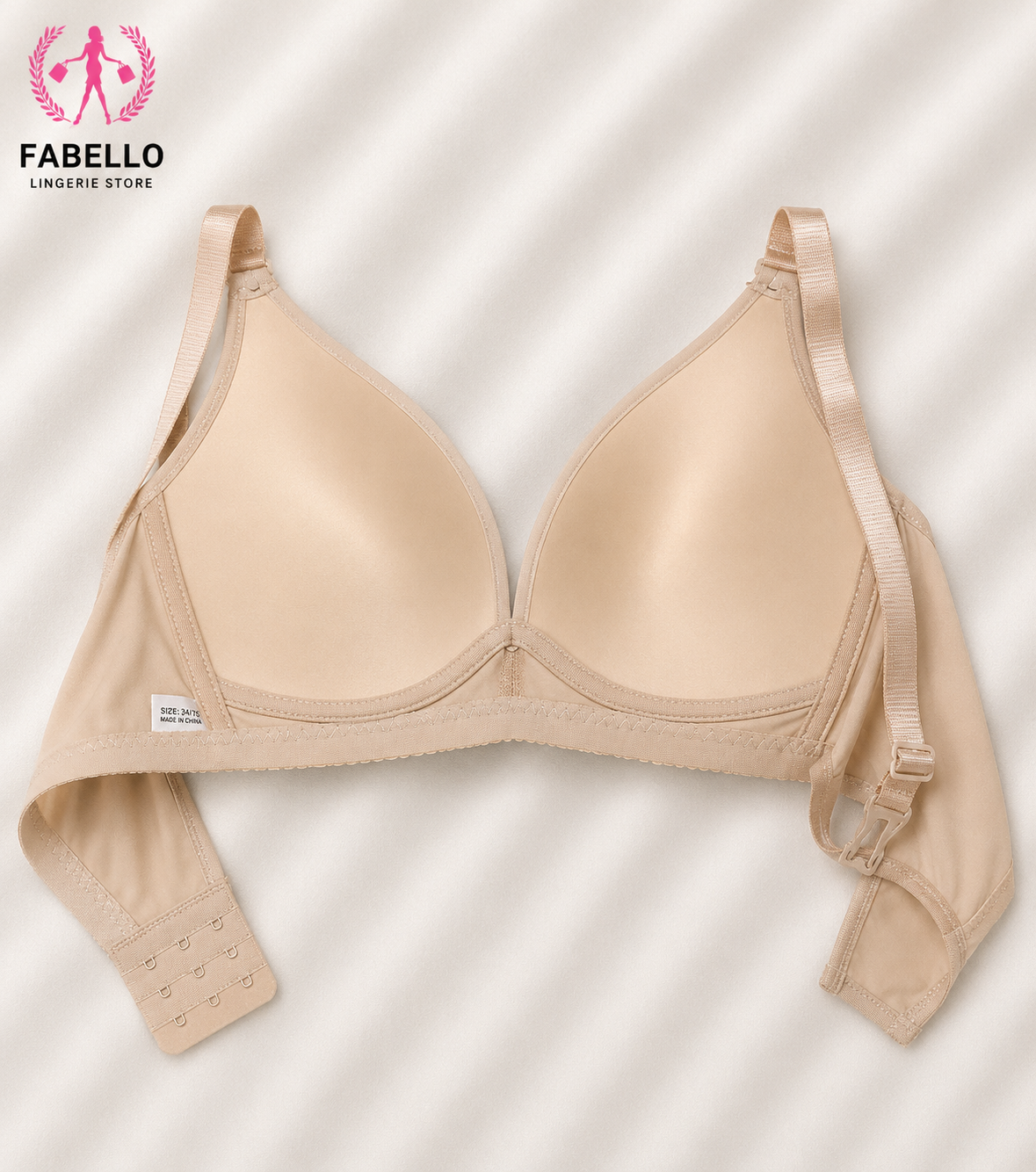 Women’s Daily Wear Wired T-Shirt Bra Beige Color