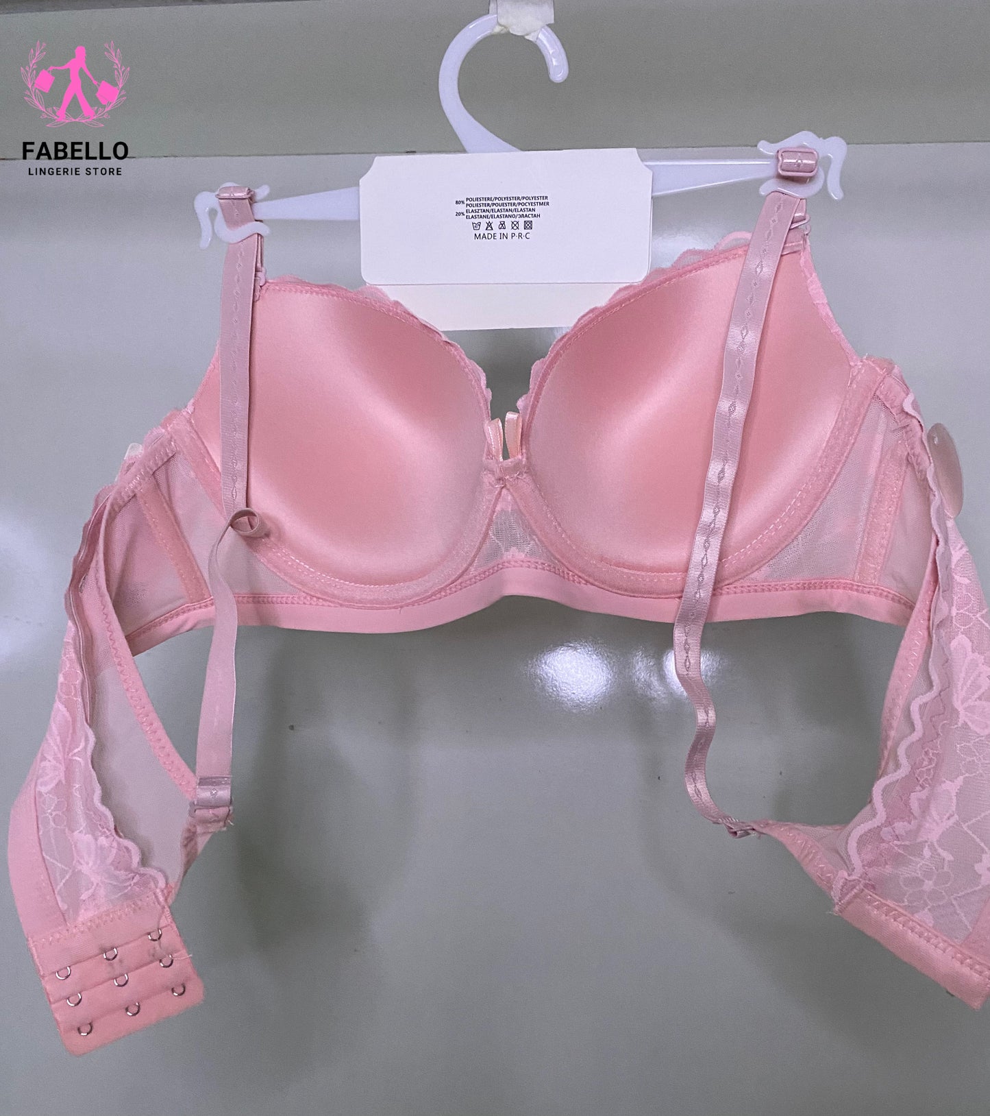 Women’s Double Padded Push-Up Bra Pink