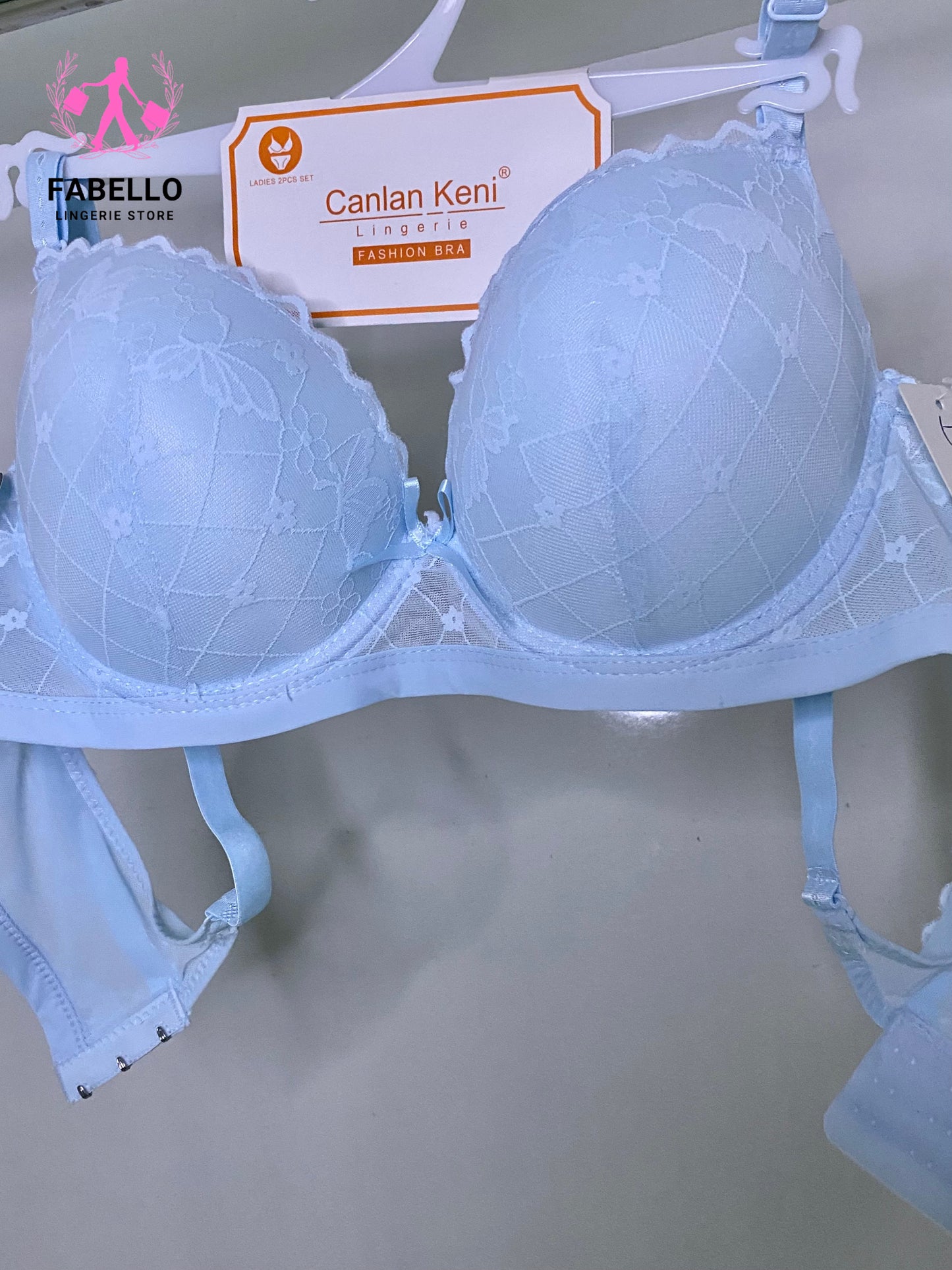 Women’s Double Padded Push Up Bra Sky Blue