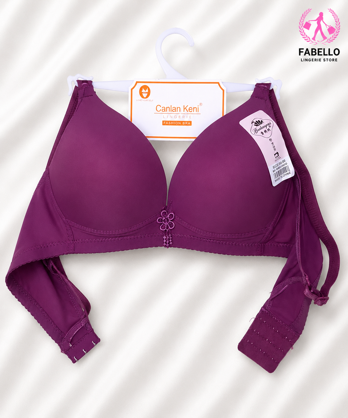Women’s Single Padded Wired Demi Cup Bra Maroon Regular Wear Bra